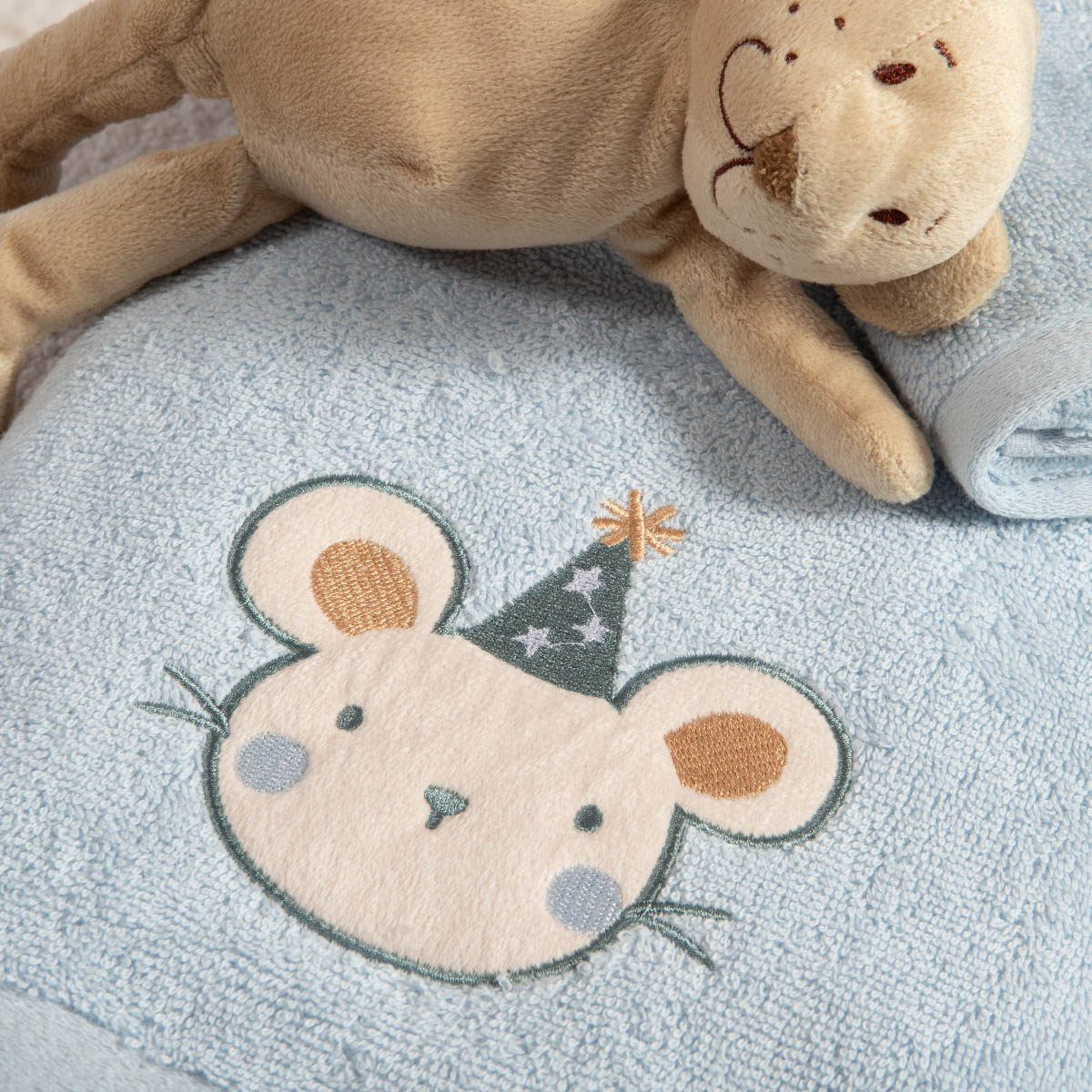 Παιδικές Πετσέτες (Σετ 2Τμχ) Nef-Nef Homeware Baby Special Party Blue 420Gsm Home Βρεφικά Προίκα Μωρού - Βρεφικές Spitishop