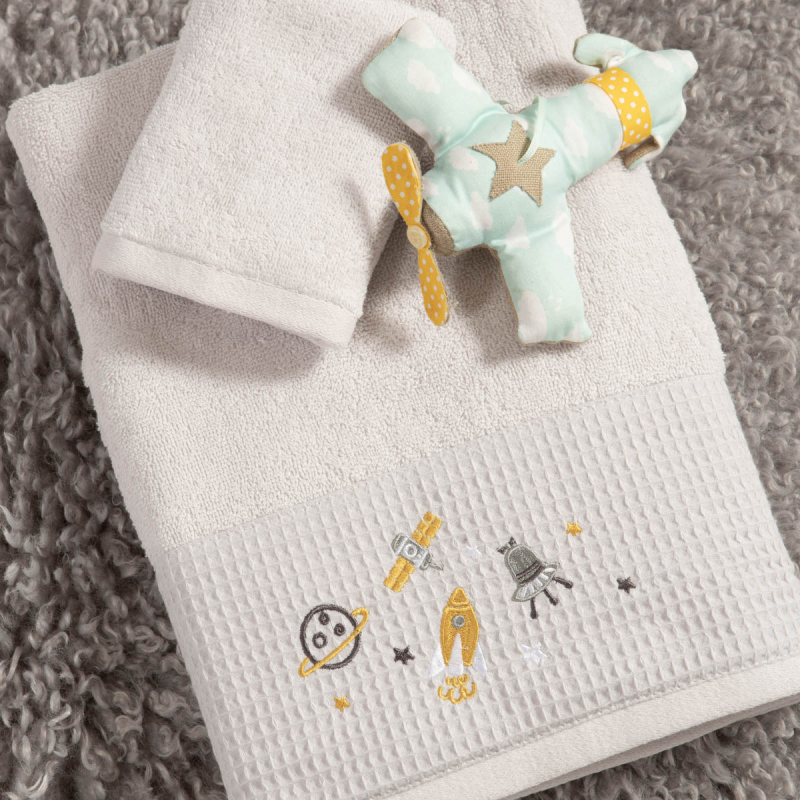 Βρεφικές Πετσέτες (Σετ 2τμχ) Nef-Nef Homeware Baby My Universe 420gsm