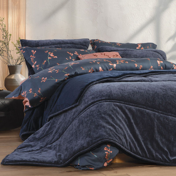 Κουβερτοπάπλωμα Υπέρδιπλο (240x220) Nef-Nef Homeware Premium Vania Blue/Black