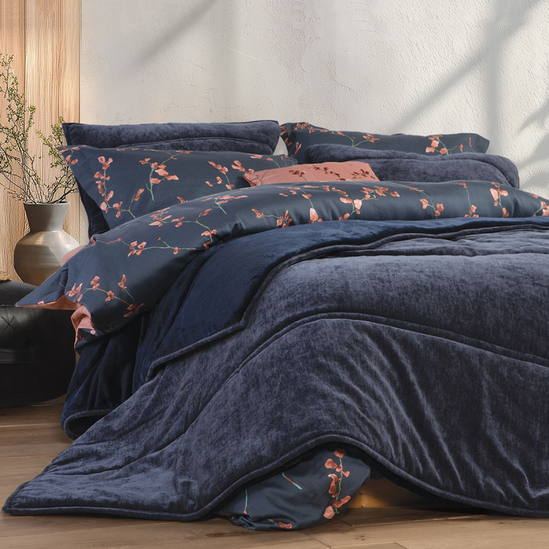 Κουβερτοπάπλωμα Υπέρδιπλο (240x220) Nef-Nef Homeware Premium Vania Blue/Black