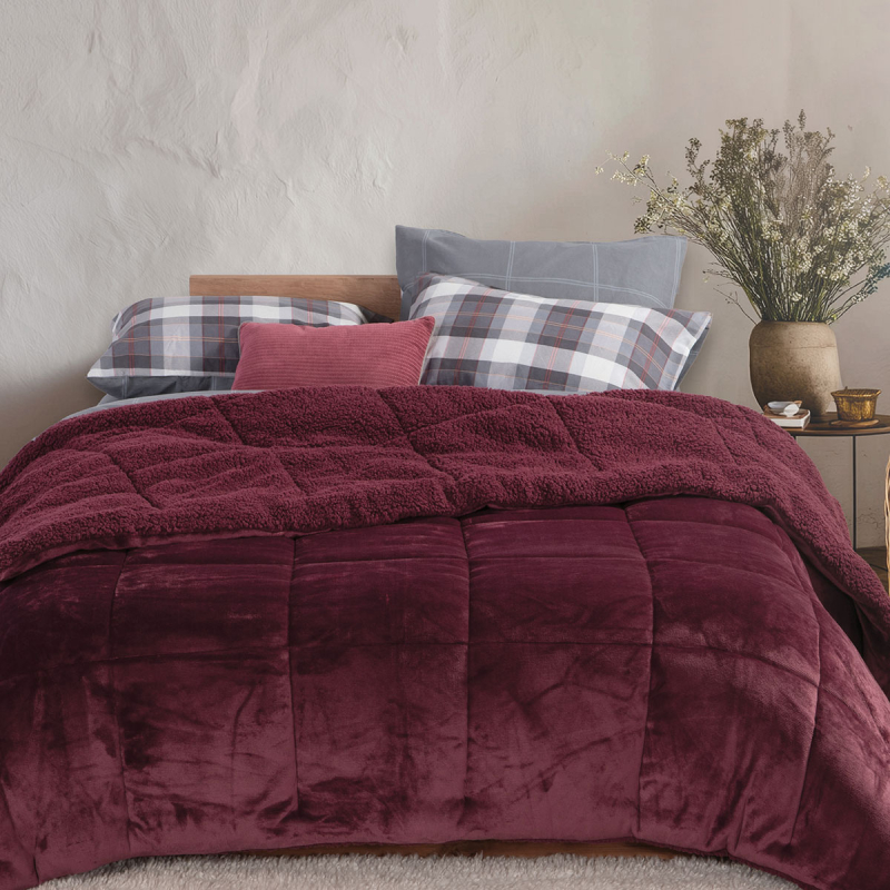 Κουβερτοπάπλωμα Υπέρδιπλο (220x240) Nef-Nef Homeware Singular Bordo