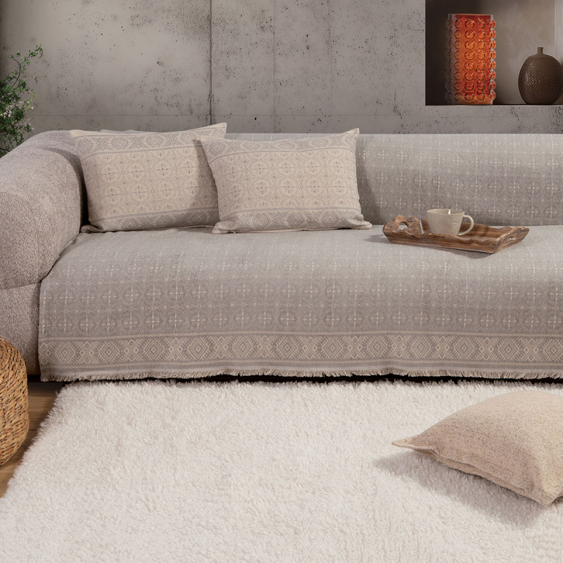 Ριχτάρι Καναπέ Διθέσιου (170x250) Nef-Nef Homeware Jeneria Grey