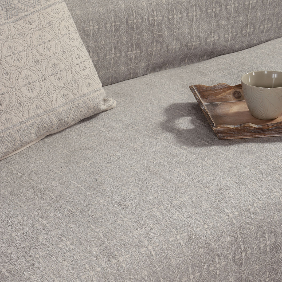 Ριχτάρι Καναπέ Τριθέσιου (170X300) Nef-Nef Homeware Jeneria Grey Home Λευκά Είδη Σαλονιού Ριχτάρια Spitishop