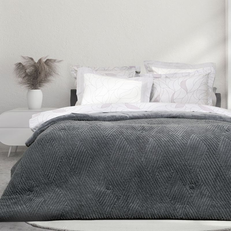 Κουβερτοπάπλωμα King Size (240x260) Nima Velva D.Grey