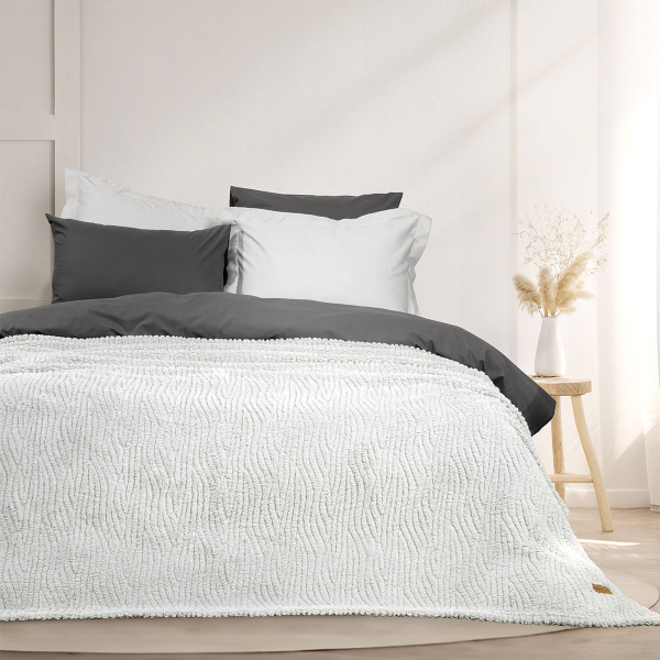 Κουβέρτα Fleece Μονή (160x220) Nima Serenus Grey