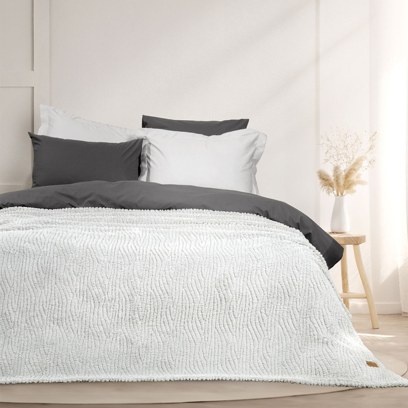 Κουβέρτα Fleece Μονή (160x220) Nima Serenus Grey