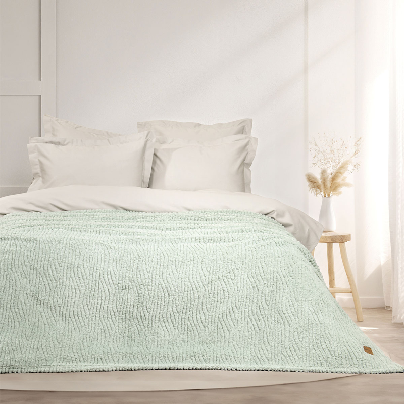 Κουβέρτα Fleece Μονή (160x220) Nima Serenus Mint