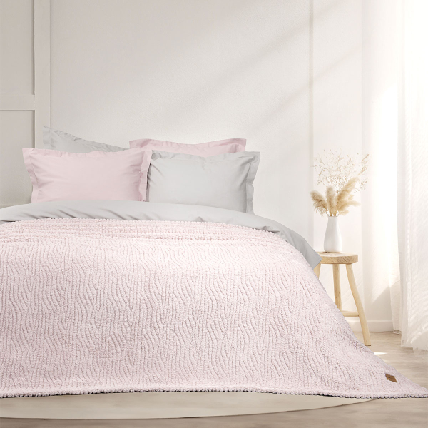 Κουβέρτα Fleece Μονή (160x220) Nima Serenus Nude Pink