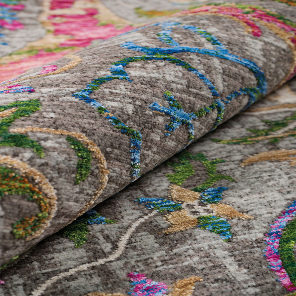 Χαλί (140x200) Βιοκαρπέτ Sonoro KH/86 /D.Grey/Fuxia