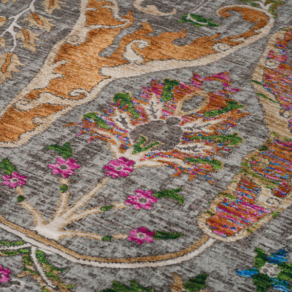 Χαλί (140x200) Βιοκαρπέτ Sonoro KH/86 /D.Grey/Fuxia