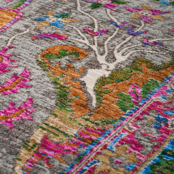 Χαλί (140x200) Βιοκαρπέτ Sonoro KH/86 /D.Grey/Fuxia