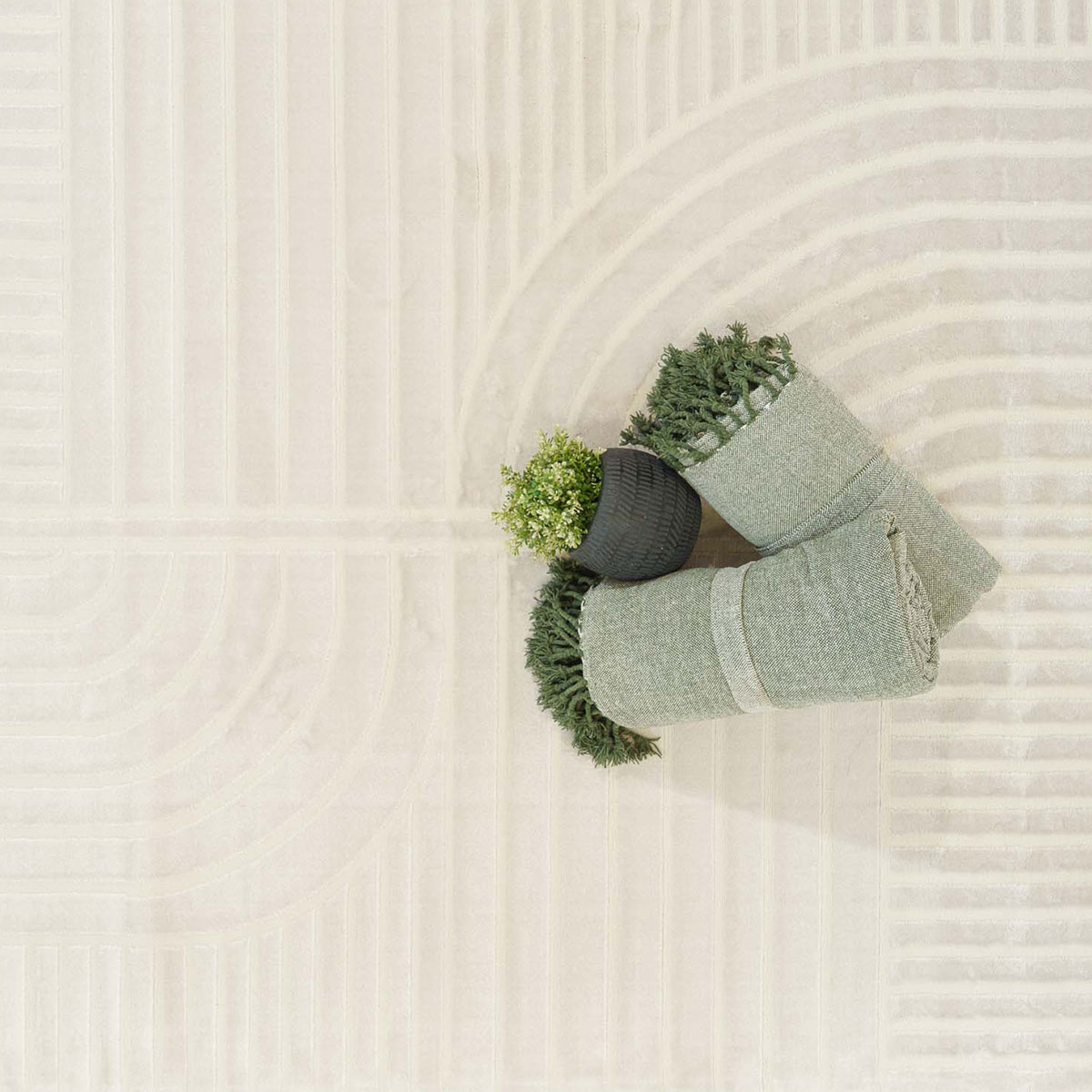 Χαλιά Κρεβατοκάμαρας (Σετ 3τμχ) Ezzo Charlotte C590A3X Cream φωτογραφία