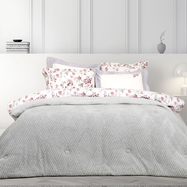 Κουβερτοπάπλωμα Υπέρδιπλο (220x240) Nima Velva L.Grey