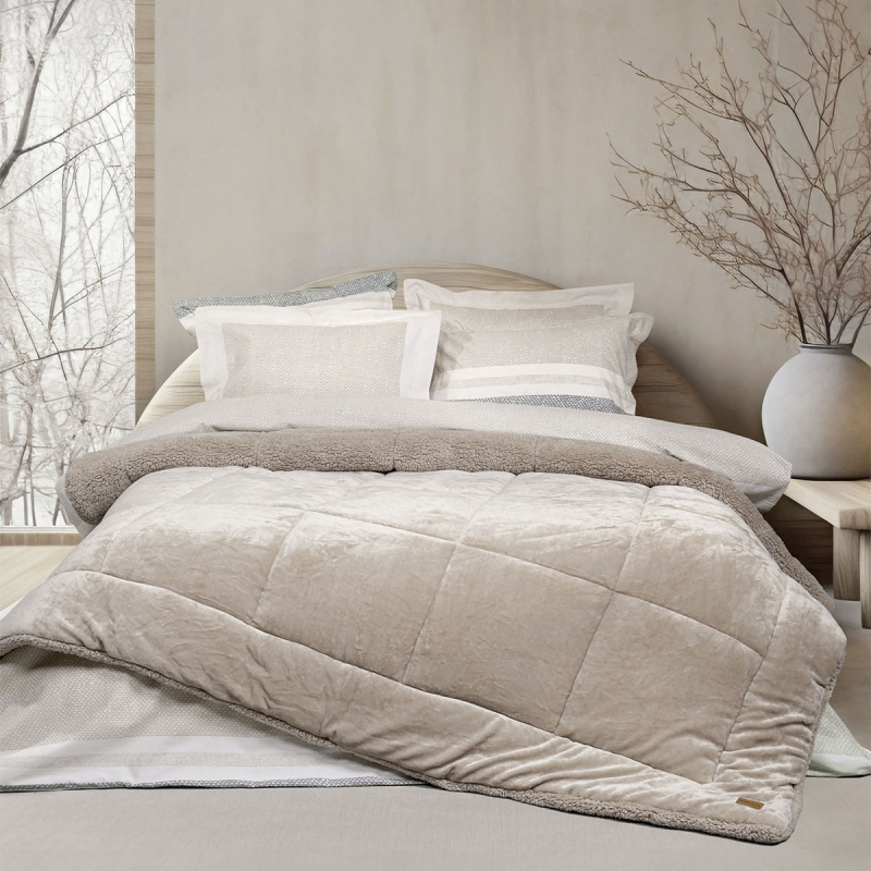 Κουβερτοπάπλωμα Υπέρδιπλο (220x240) Nima Cira Beige