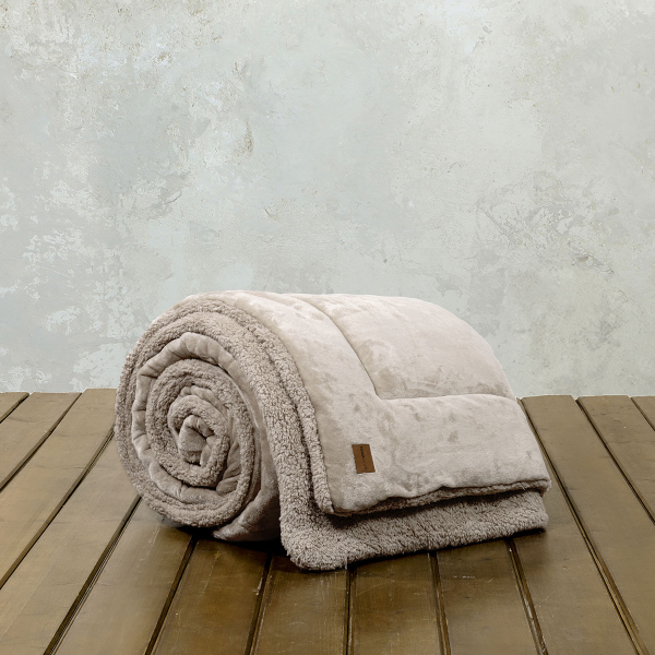 Κουβερτοπάπλωμα Υπέρδιπλο (220x240) Nima Cira Beige