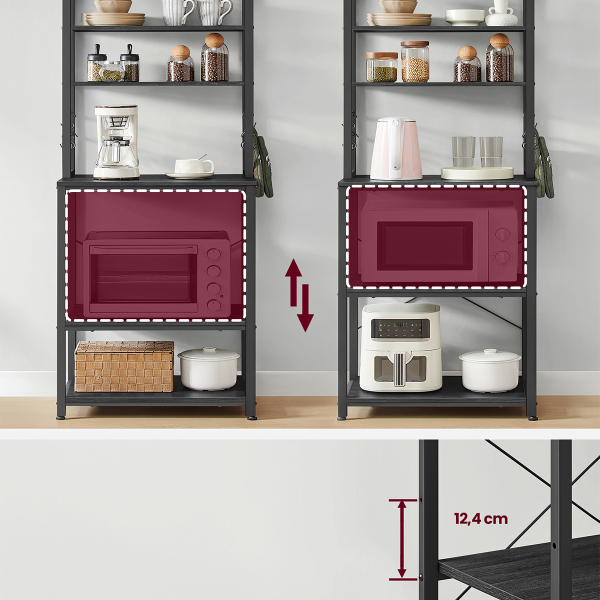 Ραφιέρα Δαπέδου 6 Θέσεων (60x40x167) Vasagle KKS024B22