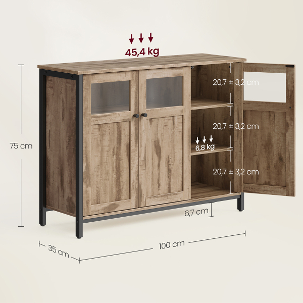 Μπουφές (100x35x75) Vasagle LSC099K02