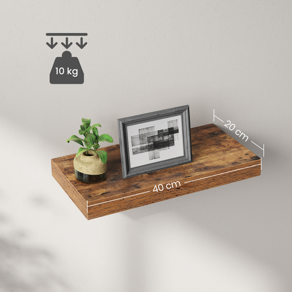 Ράφι Τοίχου (40x20x3.8) Vasagle LWS24BX