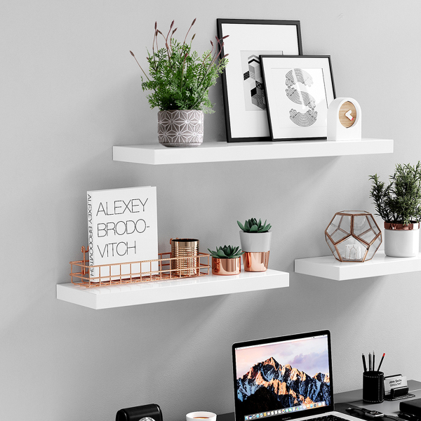 Ράφι Τοίχου (60x20x3.8) Vasagle LWS26WT