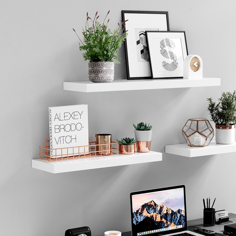 Ράφι Τοίχου (60x20x3.8) Vasagle LWS26WT