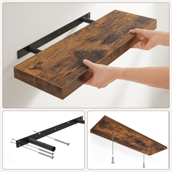 Ράφι Τοίχου (60x20x3.8) Vasagle LWS26BX