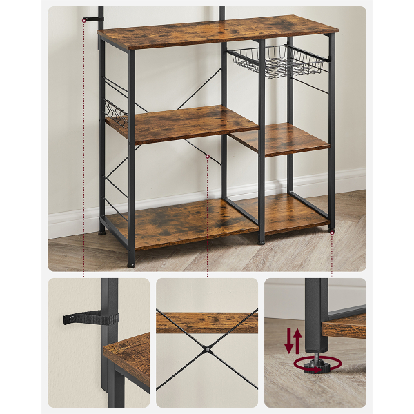 Ραφιέρα Δαπέδου 6 Θέσεων (90x40x132) Vasagle KKS35X