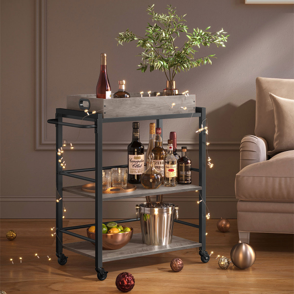 Τρόλεϊ/Ραφιέρα 3 Θέσεων (65x40x86) Vasagle LRC072B02V2