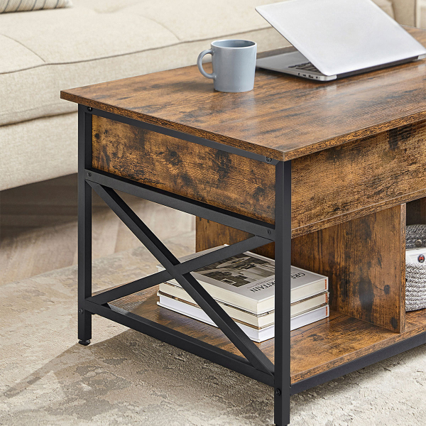 Τραπέζι Σαλονιού Με Σερβιτόρο & 3 Ράφια (100x60x48) Vasagle LCT205B01V2