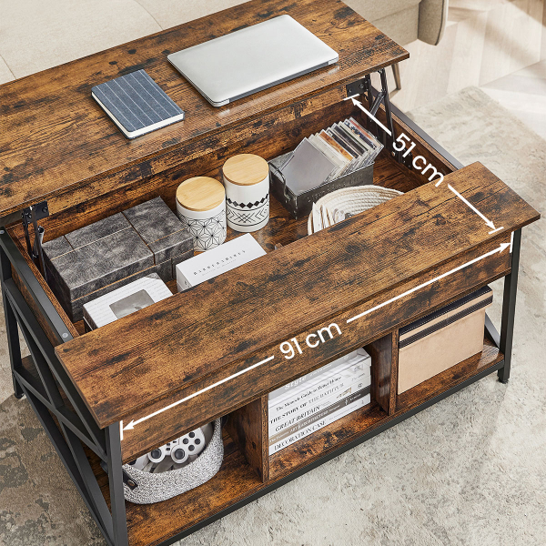 Τραπέζι Σαλονιού Με Σερβιτόρο & 3 Ράφια (100x60x48) Vasagle LCT205B01V2