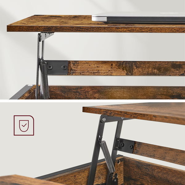 Τραπέζι Σαλονιού Με Σερβιτόρο & 3 Ράφια (100x60x48) Vasagle LCT205B01V2