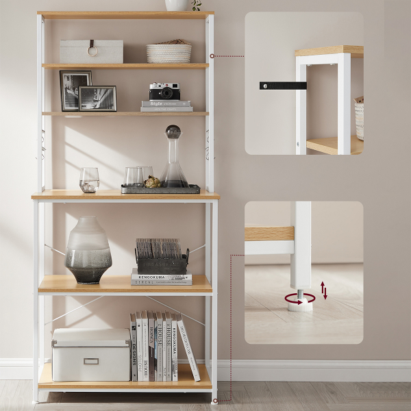 Ραφιέρα Δαπέδου 6 Θέσεων (80x40x167) Vasagle KKS019W09