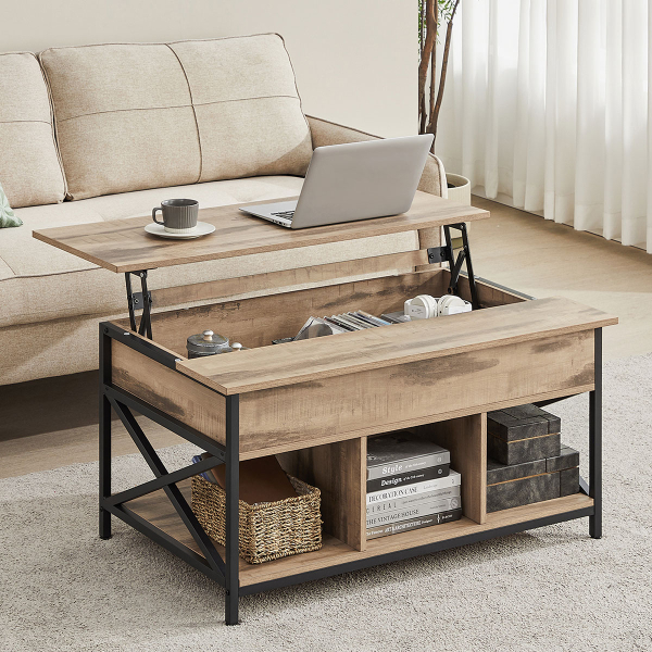 Τραπέζι Σαλονιού Με Σερβιτόρο & 3 Ράφια (100x60x48) Vasagle LCT205K50V1