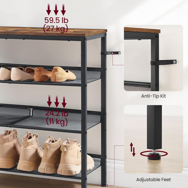 Κονσόλα Εισόδου - Παπουτσοθήκη 12 Θέσεων (75x28x72.7) Vasagle LBS040B01