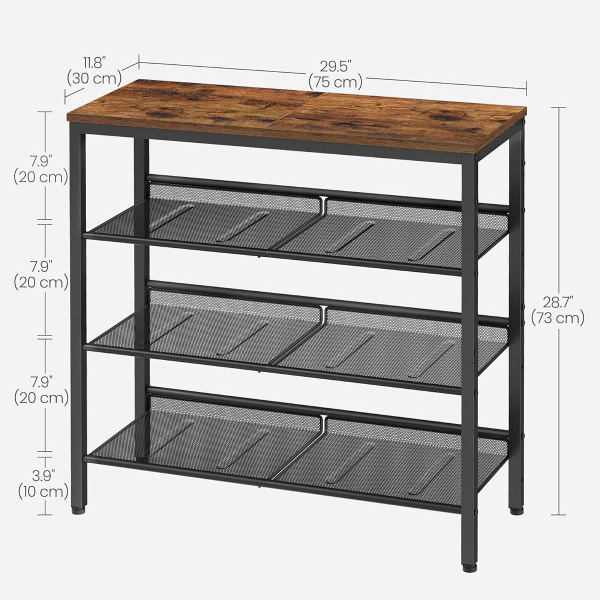 Κονσόλα Εισόδου - Παπουτσοθήκη 12 Θέσεων (75x28x72.7) Vasagle LBS040B01