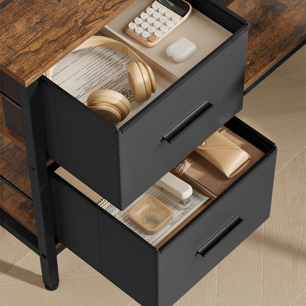 Γωνιακό Γραφείο Υπολογιστή Με 4 Ράφια (135x105x89) Vasagle LWD098B01