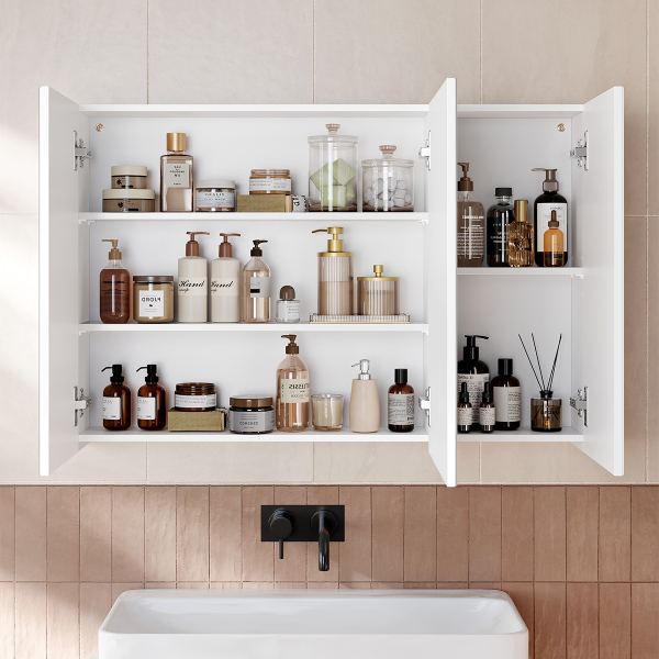 Καθρέφτης Μπάνιου Με Ντουλάπια (90x15x60) Vasagle BBK032W01