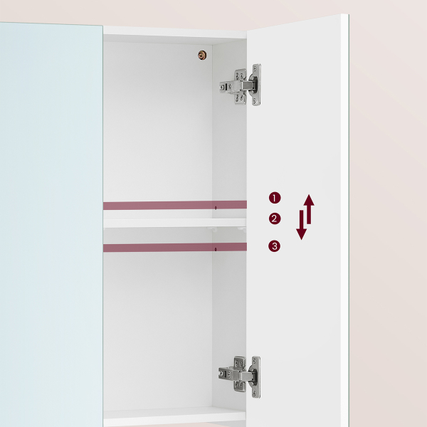 Καθρέφτης Μπάνιου Με Ντουλάπια (90x15x60) Vasagle BBK032W01