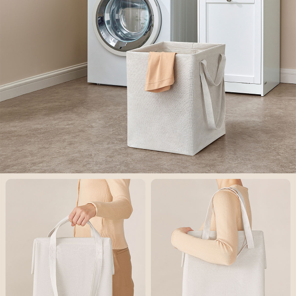 Ντουλάπι Μπάνιου Με Καλάθι Απλύτων (40x40x80) Vasagle BBC741W01V1