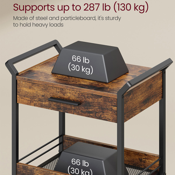 Τρόλεϊ/Ραφιέρα 4 Θέσεων (46.2x30x96.1) Vasagle LRC049K01