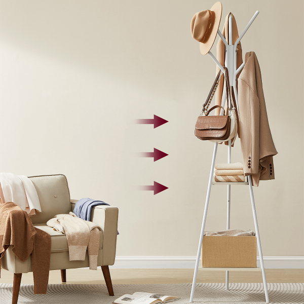 Καλόγερος Ρούχων Με Ράφια (50x50x181.6) Vasagle RCR016N01