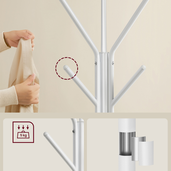 Καλόγερος Ρούχων Με Ράφια (50x50x181.6) Vasagle RCR016N01