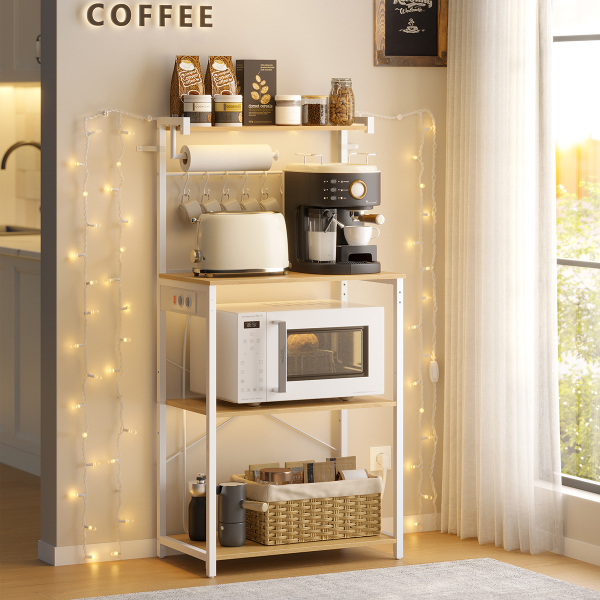 Ραφιέρα Δαπέδου 4 Θέσεων Με Ενσωματωμένες Πρίζες (60x40x140) Vasagle KKS014Y02