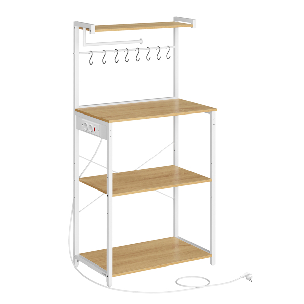 Ραφιέρα Δαπέδου 4 Θέσεων Με Ενσωματωμένες Πρίζες (60x40x140) Vasagle KKS014Y02