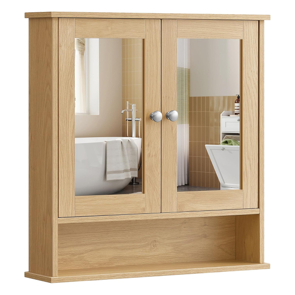 Καθρέφτης Μπάνιου Με Ντουλάπι & Ράφι (56.5x13x58.5) Vasagle LHC003Y01