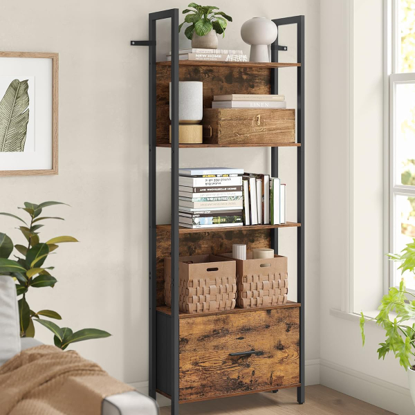 Ραφιέρα Δαπέδου 3 Θέσεων Με Συρτάρι (62x24x165) Vasagle LLS147B01