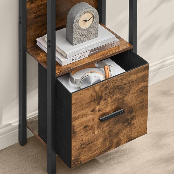 Ραφιέρα Δαπέδου 3 Θέσεων Με Συρτάρι (62x24x165) Vasagle LLS147B01