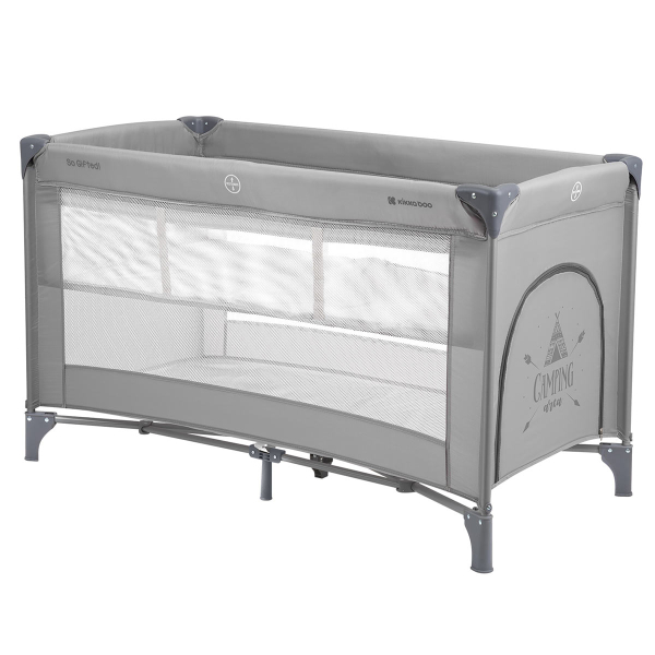 Παρκοκρέβατο 2 Θέσεων (0+ Μηνών/Έως 15kg) Kikka Boo So Gifted Grey 2023