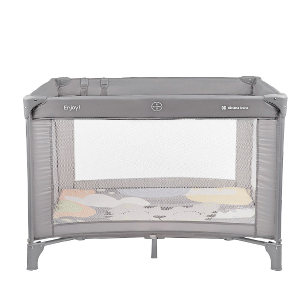 Παρκοκρέβατο (6-36 Μηνών/Έως 15kg) Kikka Boo Enjoy Grey Cat 2023