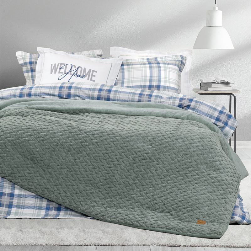 Κουβερτοπάπλωμα King Size (240x260) Nima Muffle Smoky Green