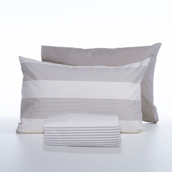 Παπλωματοθήκη Μονή (Σετ 170x240) 2 Όψεων Nef-Nef Homeware Casual Stripe Ecru